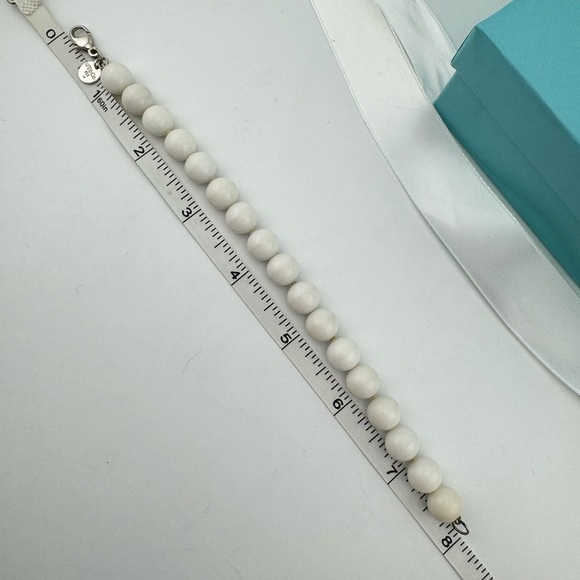 Tiffany & Co. White Dolomite Gemstone Bead Bracelet, Sterling Silver - Picture 6 of 8